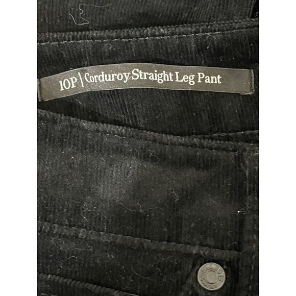 Talbots Black Corduroy Straight Leg Pants Women's Size 10P - Picture 5 of 8